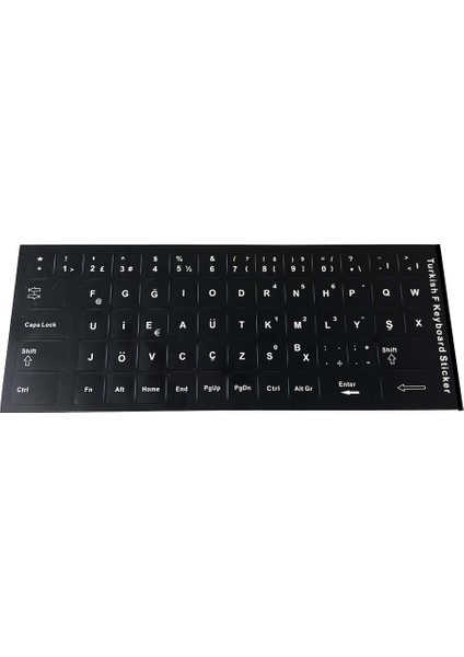 F Klavye Stiker Türkçe Klavye Yapışkan Harf Dizilimi Turkish F Keyboard Sticker F Klavye Sticker