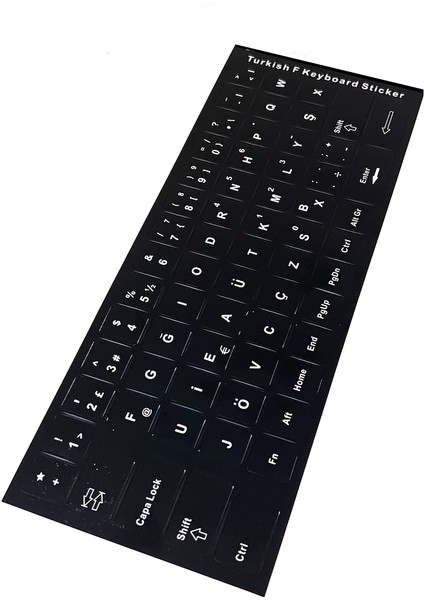 F Klavye Stiker Türkçe Klavye Yapışkan Harf Dizilimi Turkish F Keyboard Sticker F Klavye Sticker