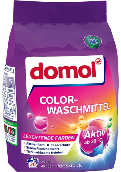 Domol Renklilere Özel Çamaşır Deterjanı 20 Yıkama 1350 G
