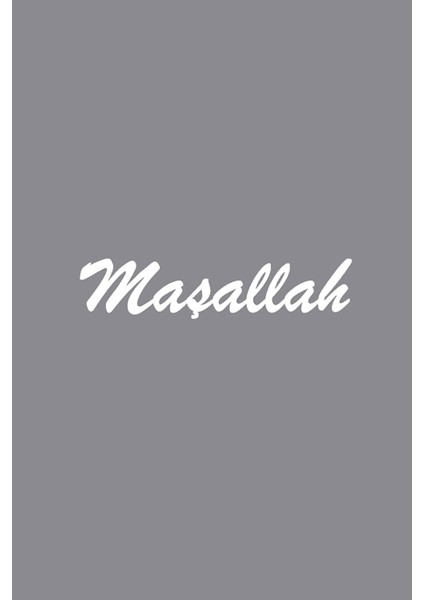 Maşallah Yazı Sticker 1 Adet Beyaz Renk