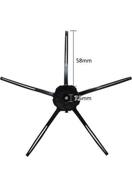 Roborock T7 Uyumlu 2li Siyah Yan Fırça