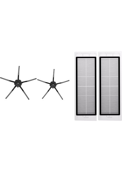 Roborock S5 Max Robot Süpürge Siyah Yan Fırça ve Hepa Filtre Seti