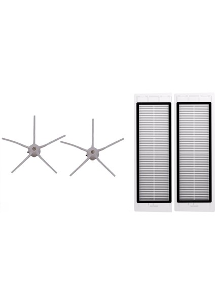 Roborock S5 Max S50 S6 S6 Maxv S6 Pure Beyaz Yan Fırça ve Hepa Filtre Seti