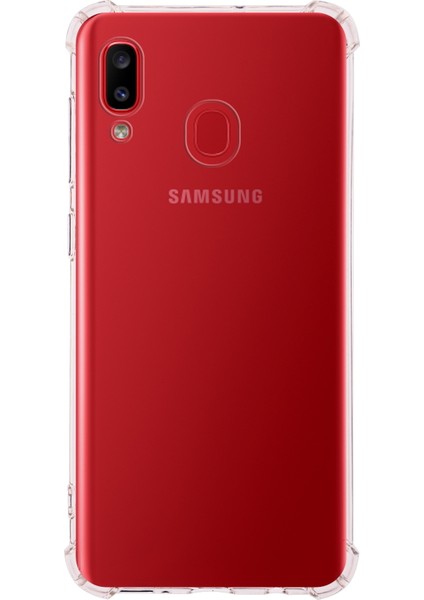 Case World Samsung Galaxy A20 ile Uyumlu Kapak Köşe Korumalı Airbag Antishock Silikon ile Uyumlu Kılıf