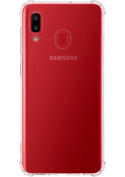 Case World Samsung Galaxy A30 ile Uyumlu Kapak Köşe Korumalı Airbag Antishock Silikon ile Uyumlu Kılıf