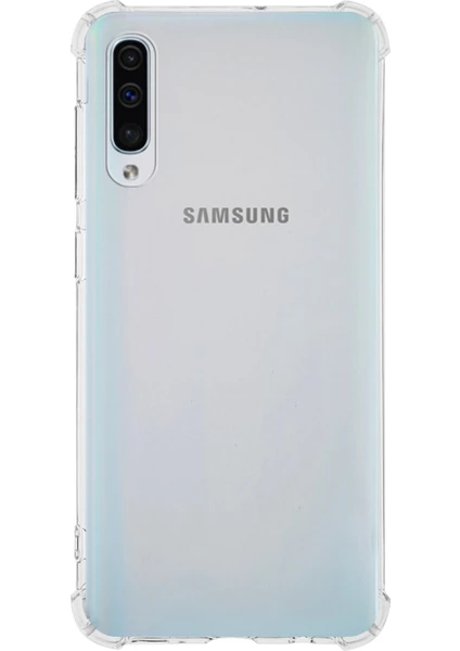 Case World Samsung Galaxy A30S ile Uyumlu Kapak Köşe Korumalı Airbag Antishock Silikon ile Uyumlu Kılıf