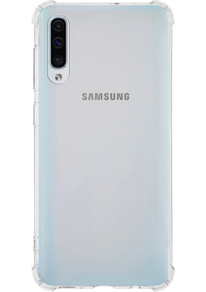 Case World Samsung Galaxy A50 ile Uyumlu Kapak Köşe Korumalı Airbag Antishock Silikon ile Uyumlu Kılıf