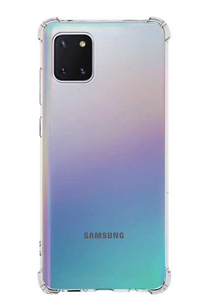 Samsung Galaxy A81 ile Uyumlu Kapak Köşe Korumalı Airbag Antishock Silikon ile Uyumlu Kılıf