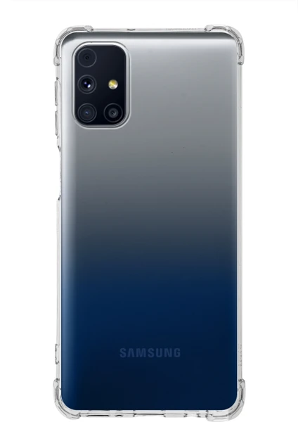 Case World Samsung Galaxy M31S ile Uyumlu Kapak Köşe Korumalı Airbag Antishock Silikon ile Uyumlu Kılıf