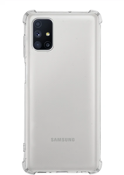 Case World Samsung Galaxy M51 ile Uyumlu Kapak Köşe Korumalı Airbag Antishock Silikon ile Uyumlu Kılıf