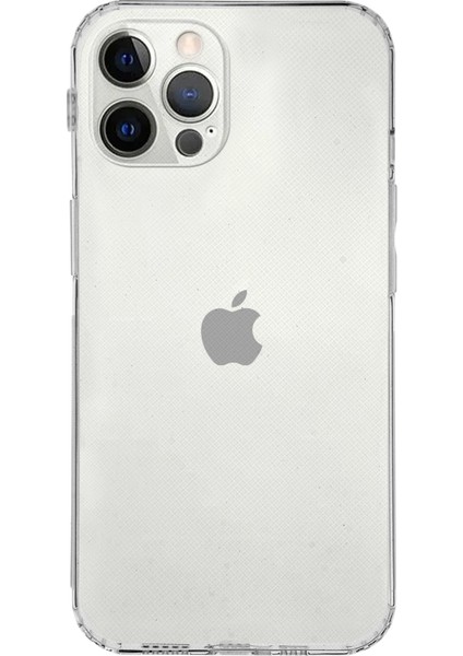 Apple iPhone 12 Pro ile Uyumlu Kapak Kamera Korumalı Tıpalı Şeffaf Silikon ile Uyumlu Kılıf