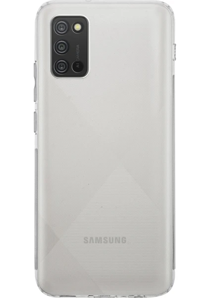 Case World Samsung Galaxy A02S ile Uyumlu Kapak Kamera Korumalı Tıpalı Şeffaf Silikon ile Uyumlu Kılıf