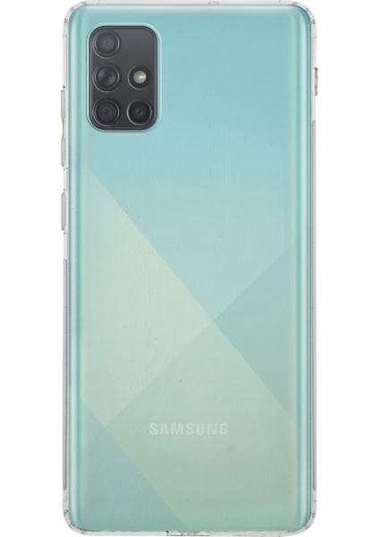 Case World Samsung Galaxy A71 ile Uyumlu Kapak Kamera Korumalı Tıpalı Şeffaf Silikon ile Uyumlu Kılıf