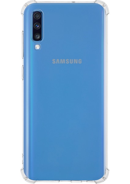 Samsung Galaxy A70 ile Uyumlu Kapak Köşe Korumalı Airbag Antishock Silikon ile Uyumlu Kılıf