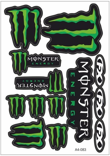 Monster A4 Sticker 083 Tek Paket Çoklu