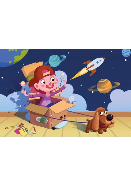 Minik Astronot 50 Parça Ahşap Puzzle Art Kids