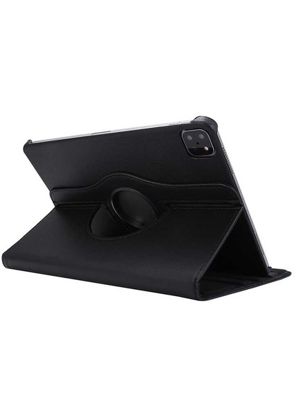 Case 4U Apple iPad Air 10.9 2022 (5.Nesil) Uyku Modlu 360 Derece Dönebilen Standlı Tablet Kılıfı Kırmızı