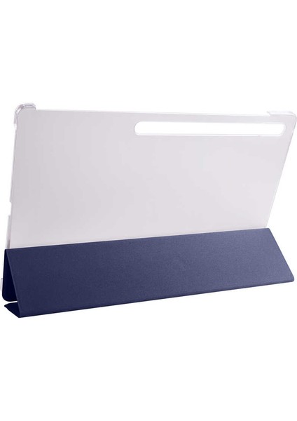 Samsung Galaxy Tab S8 Ultra SM-X900 Smart Cover Katlanabilir Standlı Tablet Akıllı Kapak Mor