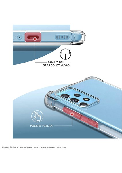 Samsung Galaxy M21 Kapak Köşe Korumalı Airbag Antishock Silikon Kılıf