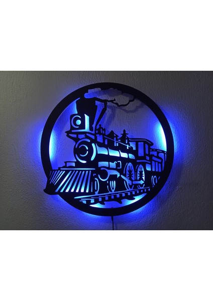 Tren LED Işıklı Duvar Tablosu