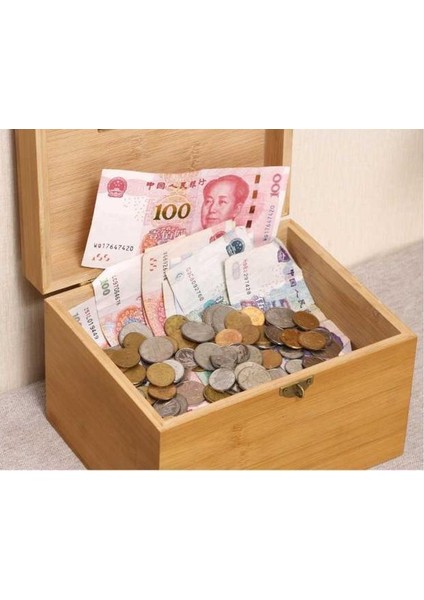 Sikke Banknotlar Çocuklar Için Tasarruf Ev Dekorasyon Güvenli Para Kutusu Kumbara Kilit Hediyeler Saklama Vaka Kolu Retro Tarzı ile (Yurt Dışından)
