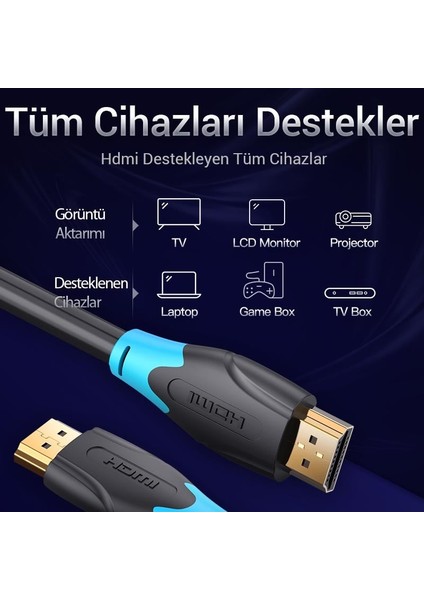 5m HDMI Kablo Full Hd Görüntü 4K