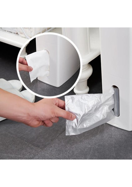 2pcs ， 4lone Parçalı Çöp Kutusu Tuvalet Fırçası Seti, Tuvalet Çatlak Kutusu, Temizleme Fırçası, Kağıt Çöp Kutusu Kapalı(Yurt Dışından)