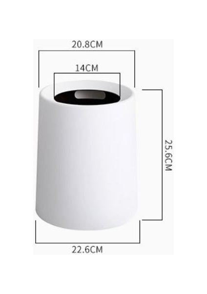 12LHOUSEHOLD Basit Nordic Çöp Kutusu, Yatak Odası Banyo Mutfak Banyo Çöp Kutusu, Japon Yaratıcı Çöp Kutusu(Yurt Dışından) fırsatları