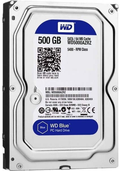 WD5000AZRZ 500 GB Sata 3.0 5400RPM 64MB 3.5'' Dahili Disk