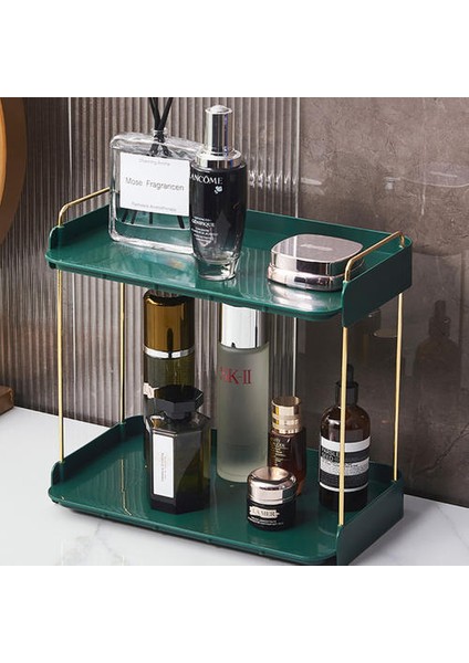 Çift Katmanlı Banyo El Yıkama ve Makyaj Tezgah Rafları, Banyo Kozmetik Depolama Rafları(Yurt Dışından) fırsatları
