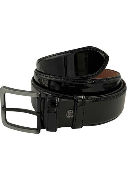 Siyah Rugan Suni Deri Dikişli 4 Cm.lik Klasik Kemer - 7400-90-22Y modelleri