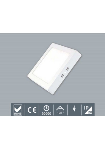 Inoled 2761-02 18 Watt Sıva Üstü Kare LED Panel Armatür