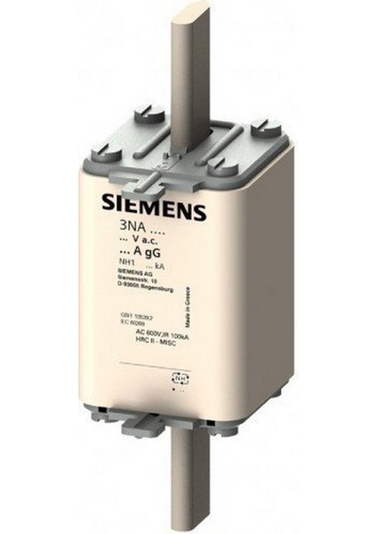 Sıemens 3NA3144 Steatit(Seramik) Gövdeli Nh-Bıçaklı Sigorta Buşonu 250A Boy 1 Genişlik 472MM