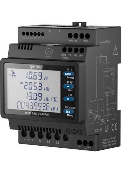 M3450 MPR-25S-22 Şebeke Analizör