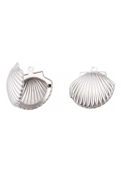 Kabuk Lehçe Açılabilir Resim Madalyon Paslanmaz Çelik 22X23.5MM Fotoğraf Çerçevesi Poşet Parfüm Kutusu 10 Adet | Charms (Yurt Dışından)