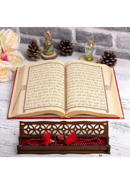 Hediyelik Kur'an-I Kerim Raşel Kırmızı Orta B. Tespihli Ah.kutu modelleri