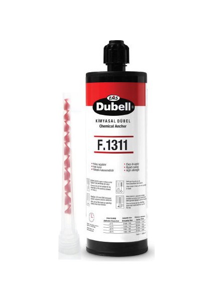 F.1311 Epoksi Kimyasal Dübel 410 Ml