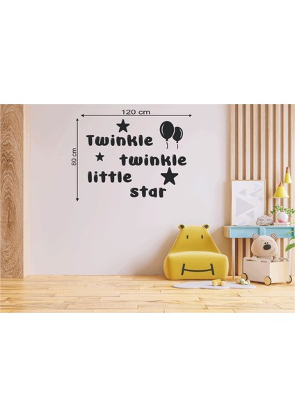 120 x 80 cm Twinkle Twinkle Little Star Ahşap Duvar Yazısı