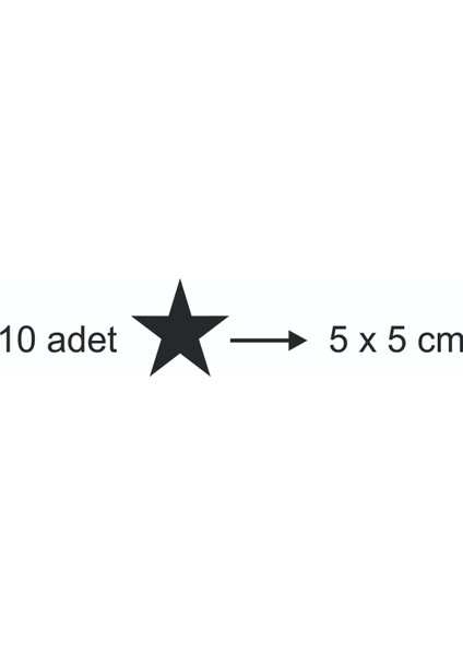 5 cm 10 Adet Siyah Ahşap Yıldız Duvar Dekoru Zenginleştirici