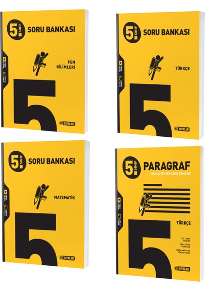 2023 5. Sınıf Matematik Türkçe Fen Paragraf Soru Seti 4 Kitap