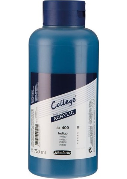 : College Serisi Akrilik Boya : 750 ml : Indigo