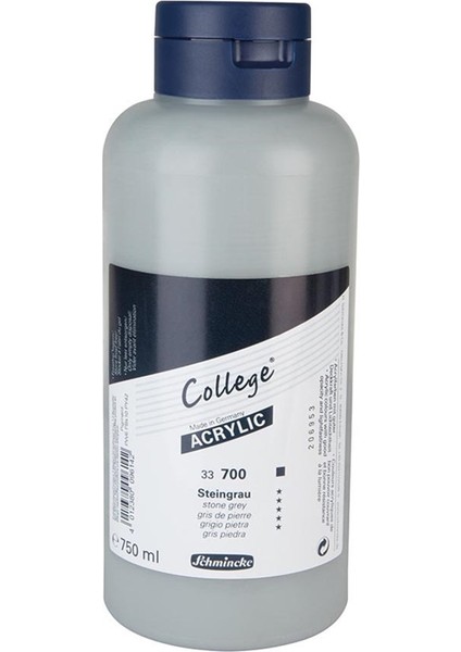 : College Serisi Akrilik Boya : 750 ml : Stone Grey