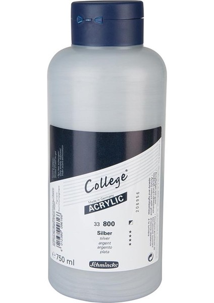 : College Serisi Akrilik Boya : 750 ml : Silver