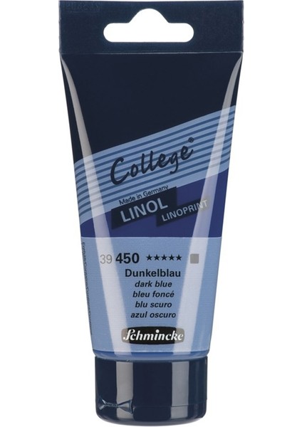 : College Serisi Linol Baskı Boyası : 75 ml : Dark Blue