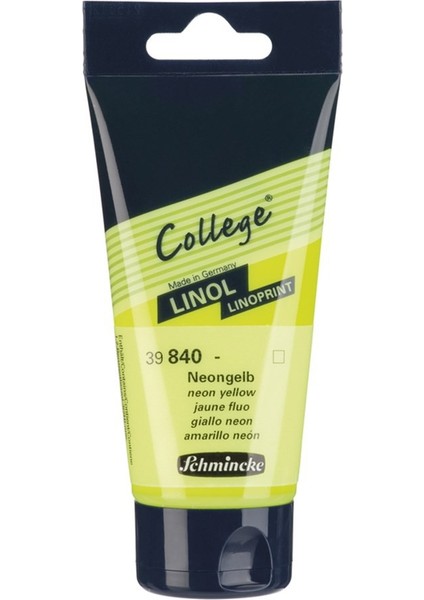 : College Serisi Linol Baskı Boyası : 75 ml : Neon Yellow