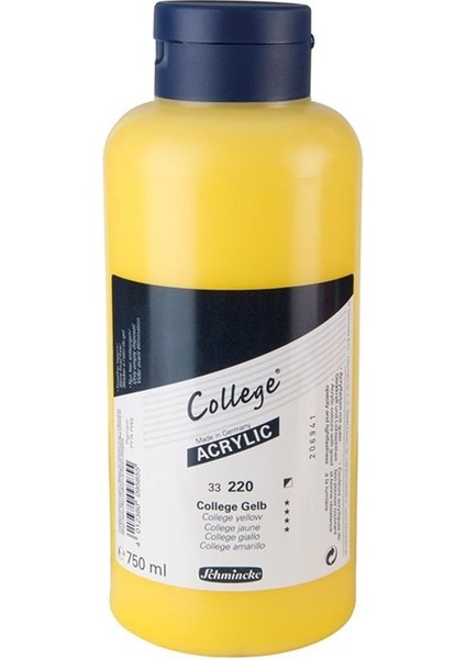 : College Serisi Akrilik Boya : 750 ml : College Yellow