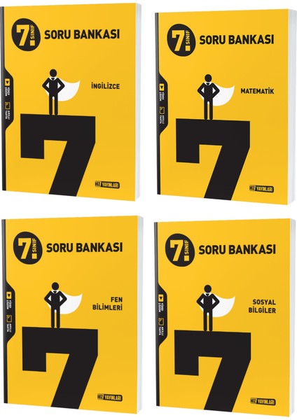 2023 7. Sınıf Matematik Ingilizce Fen Sosyal Soru Seti 4 Kitap