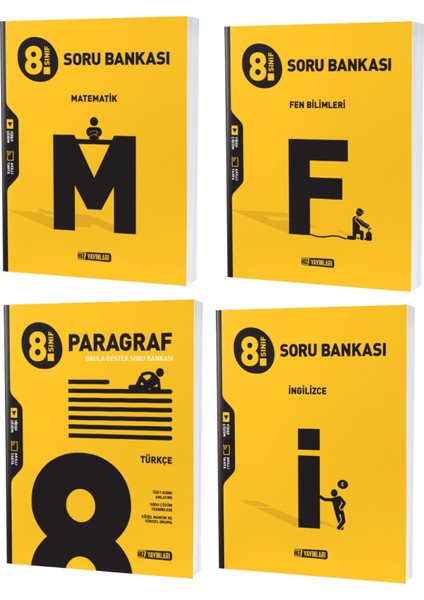 LGS 2023 8. Sınıf Matematik Ingilizce Fen Paragraf Soru Seti 4 Kitap