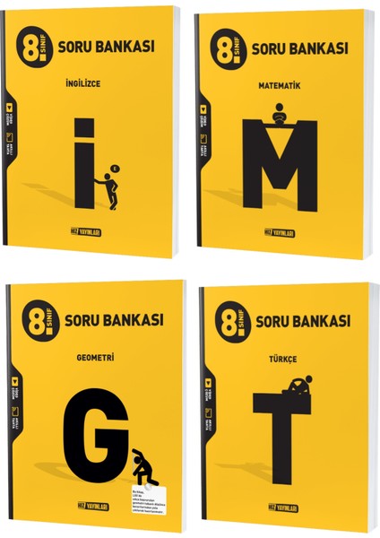 LGS 2023 8. Sınıf Matematik - Geometri - Türkçe - Ingilizce Soru Seti 4 Kitap