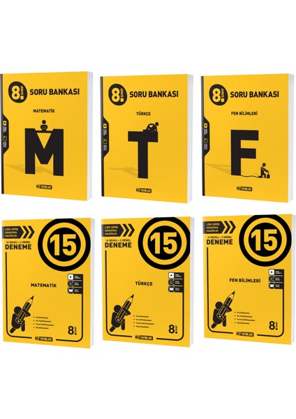 LGS 2023 8. Sınıf Matematik - Türkçe - Fen Soru - Deneme Seti 6 Kitap